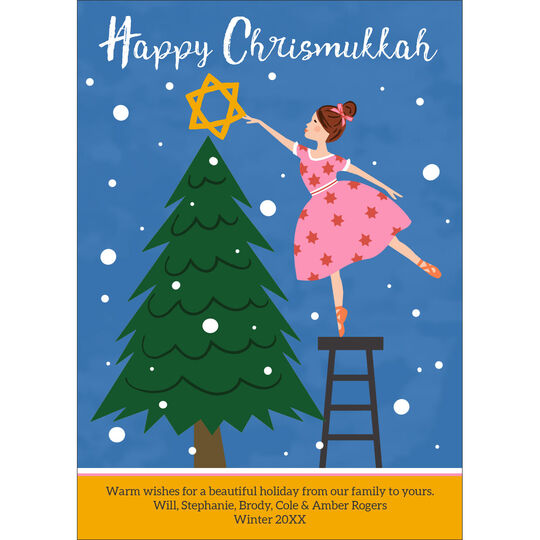 Happy Chrismukkah Flat Holiday Cards